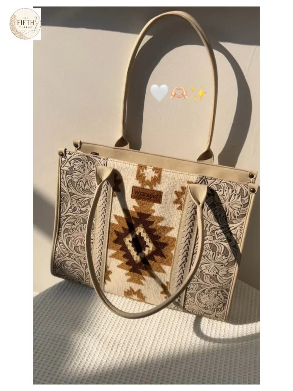Western Aztec Tote Bag Women Leather Handbag Shoulder Purse